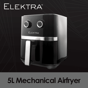 ELEKTRA 5L Mechanical Air Fryer with simple controls, perfect for healthier frying with less oil.