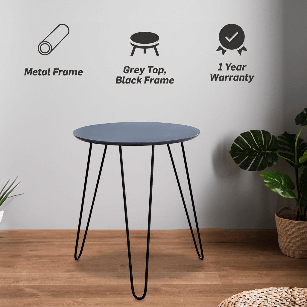Everfurn Juniper Coffee Table - Grey and Black Frame