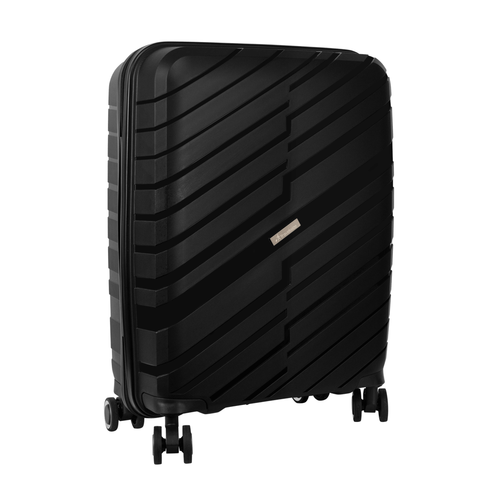 Travelwize Java PP 4-Wheel Spinner 55cm Luggage Black