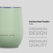 Boden Stark Green Stainless Steel Tumbler 350ml with premium design and quality.