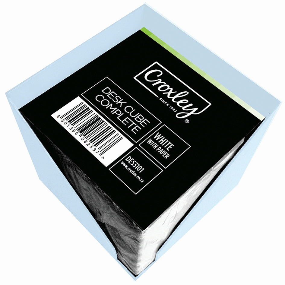 CROXLEY Desk Cube Complete (Includes Paper) (White)