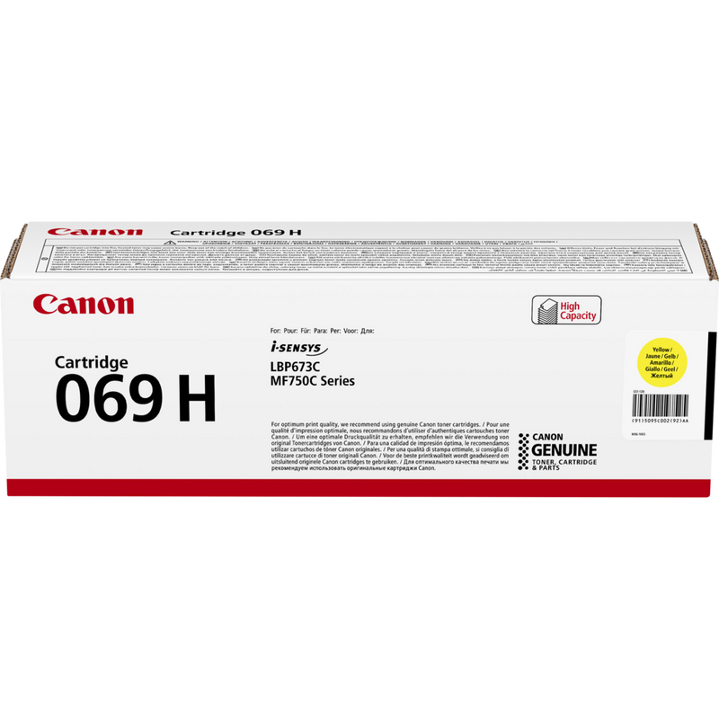 Canon 069 High Capacity Toner Cartridge (Yellow)