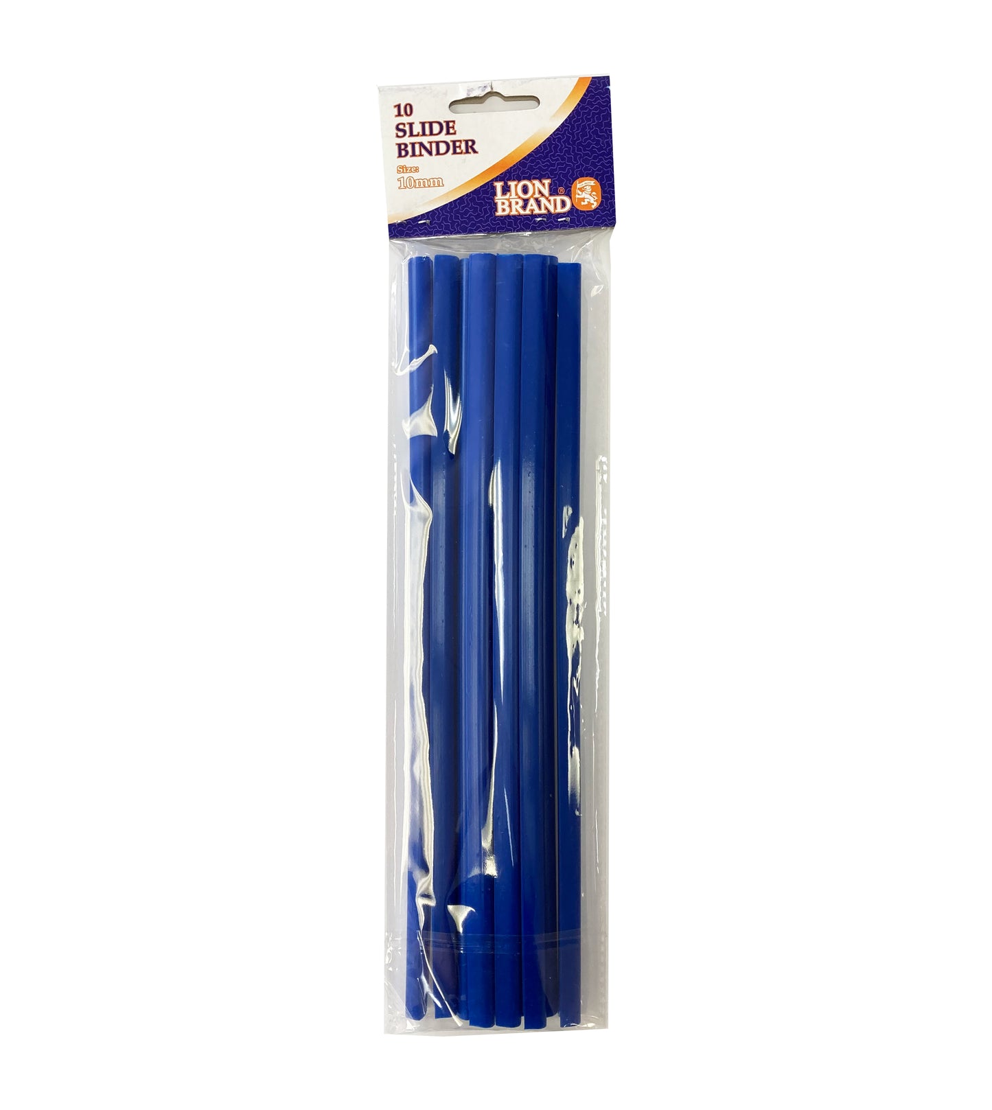 LION BRAND Slide Binder - 10mm (Blue) (Pack of 10)