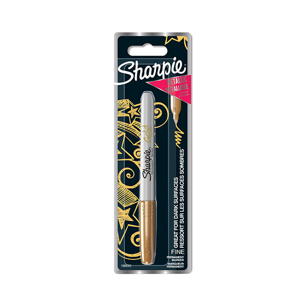 Sharpie Metallic Permanent Marker Gold 1 Pack