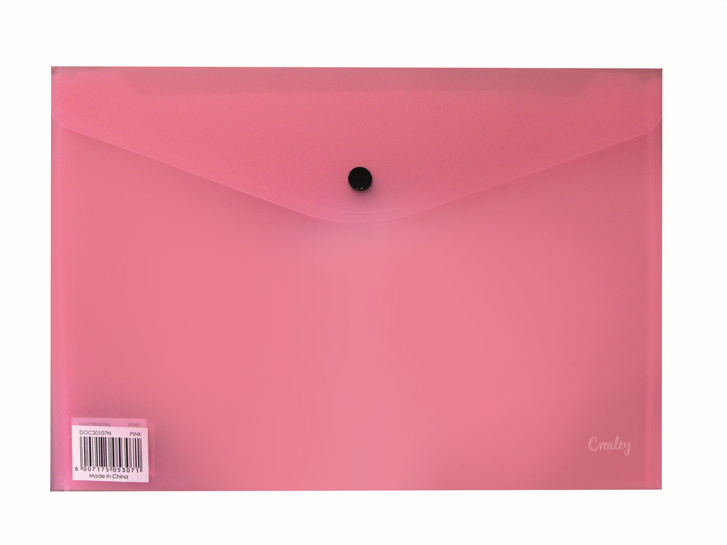 CROXLEY Envelope with Button - A4 (Pink) (Pack of 12)