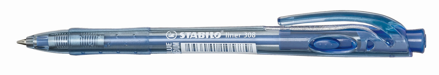 STABILO Liner Click BallPoint Pen  Medium Blue Each