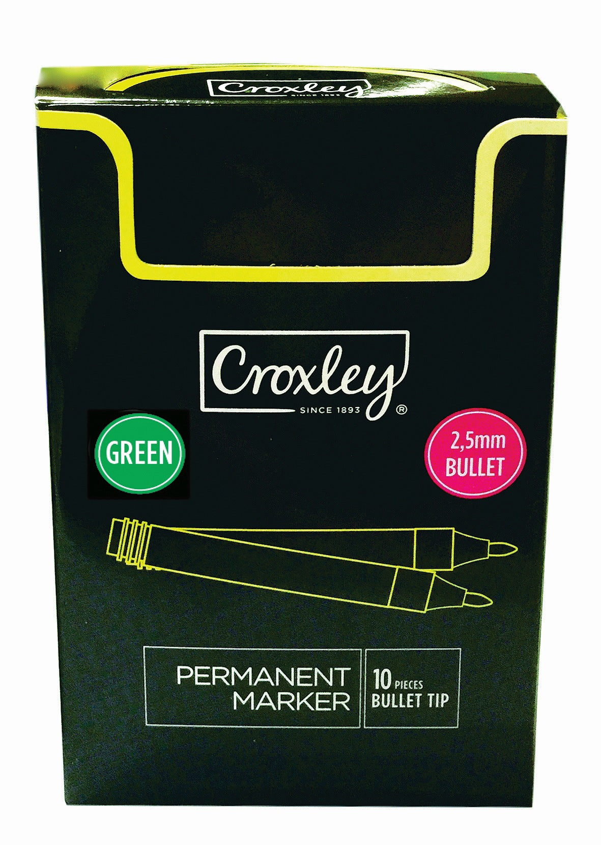 CROXLEY Permanent Marker Bullet Green