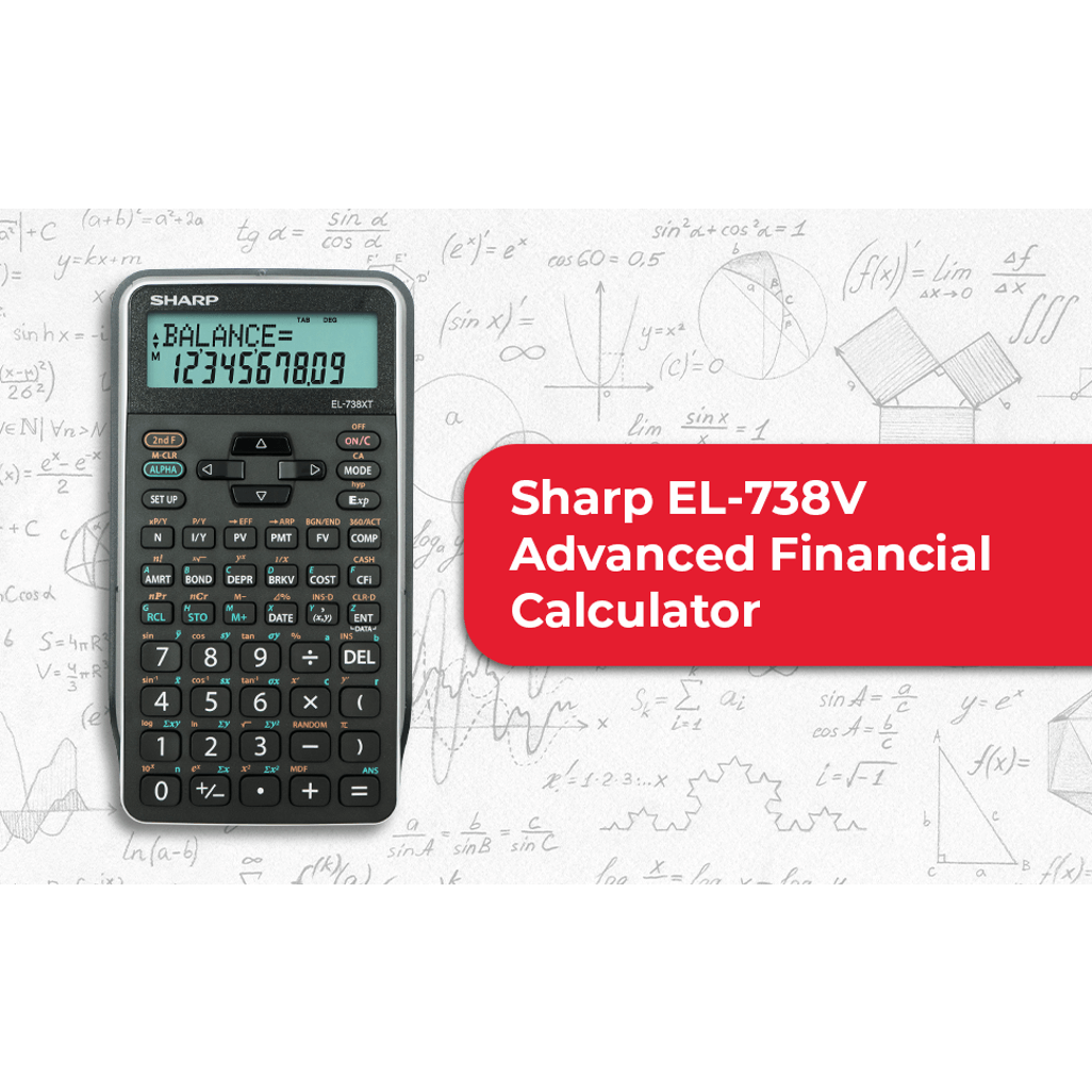 Sharp EL-738 XTB - Advanced Financial Calculator NEW DESIGN