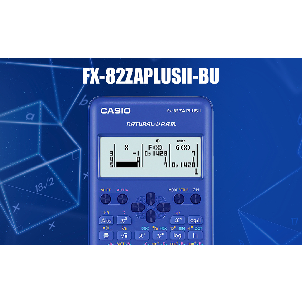 Casio FX-82 ZA Plus II Calculator - Blue
