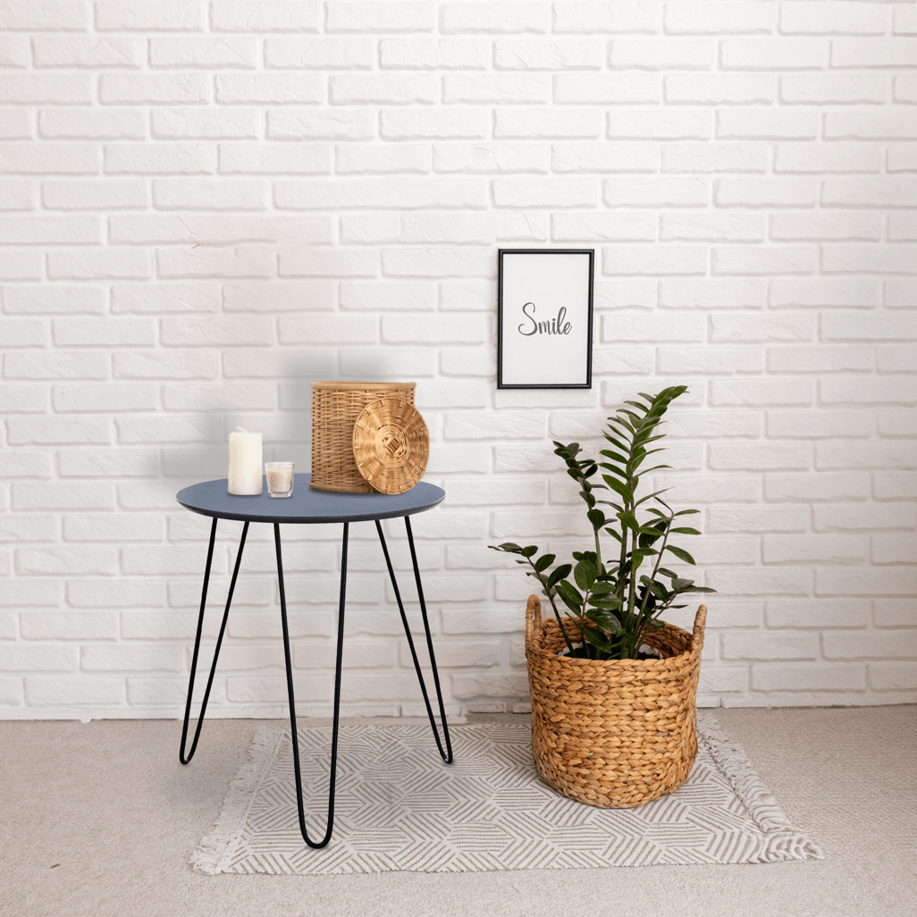 Everfurn Juniper Coffee Table - Grey and Black Frame
