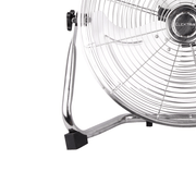 ELEKTRA POWER FAN with chrome finish, designed for efficient airflow and cooling in various settings.