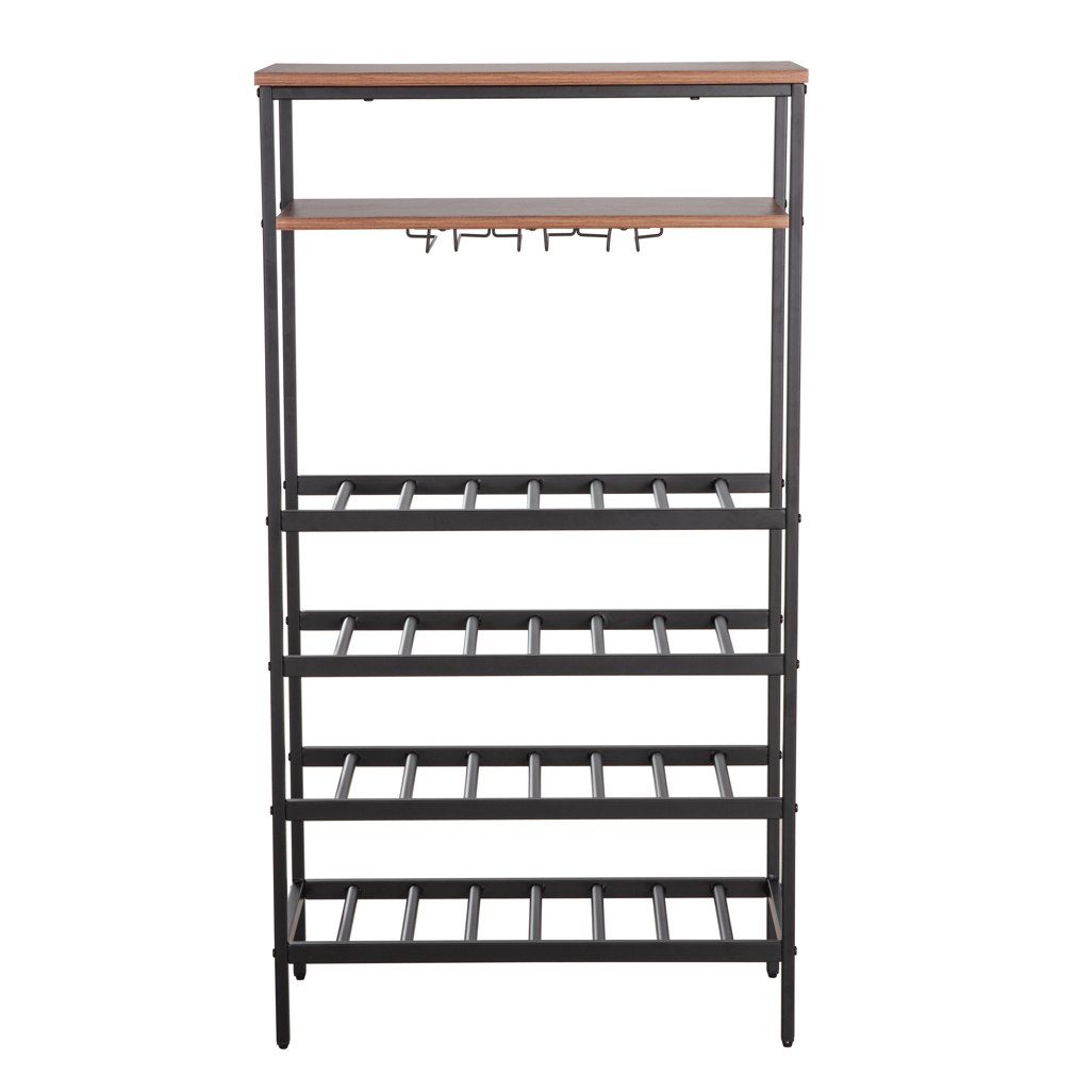Everfurn Symphony Wine Rack, Steel Frame, Adjustable Feet