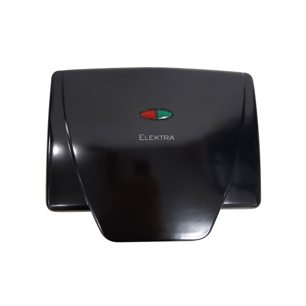 Elektra 2 Slice Grill, sleek black design with indicator lights for efficient cooking and grilling.