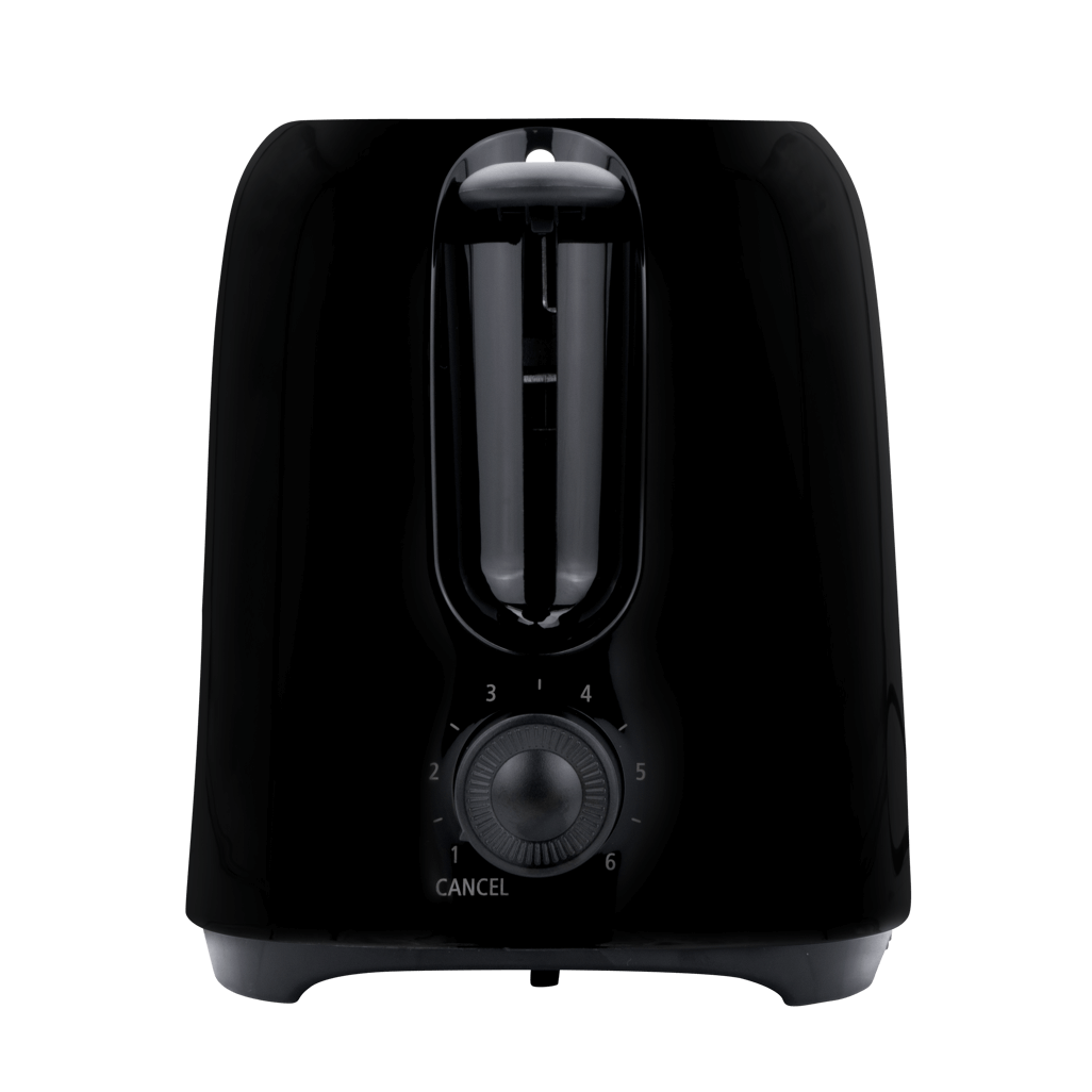 ELEKTRA Basic 700W 2 slice toaster in black with 6 browning settings for customized toasting.
