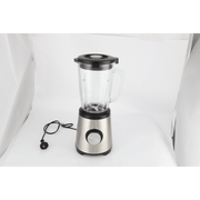 Boden Stark 1000W glass jug blender with stainless steel base and clear jug, perfect for smoothies and soups.