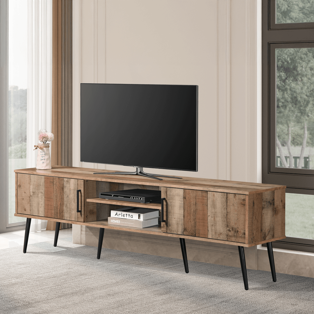 Everfurn Vernice TV Stand, 1800w with Two Cupboards