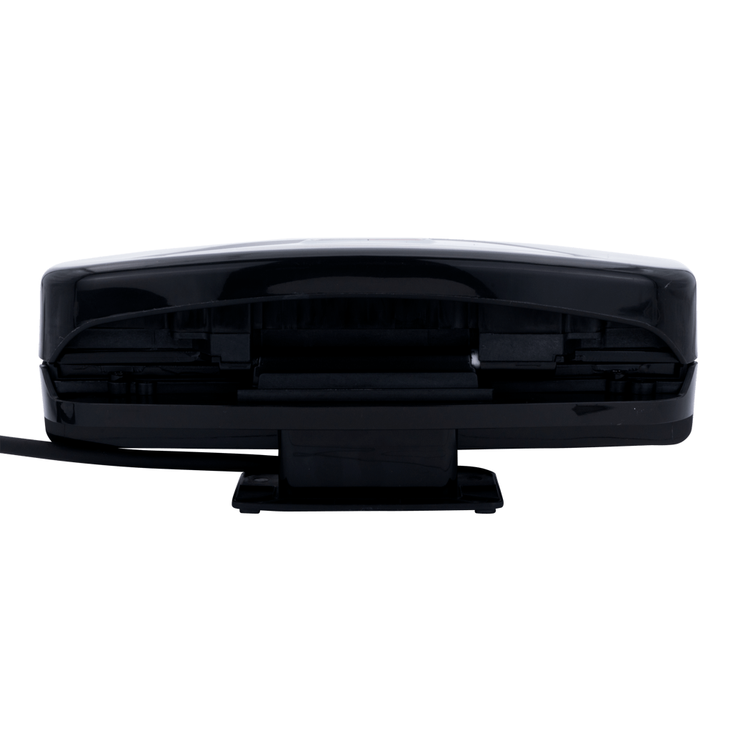 Front view of the ELEKTRA 700W Sandwich Press in sleek black finish, showcasing its stylish design and non-stick plates.