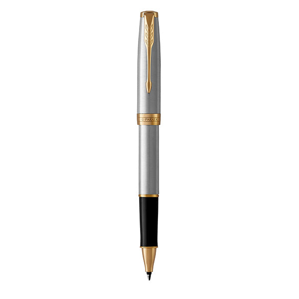 PARKER Sonnet Rollerball Pen - Stainless Steel Gold Trim