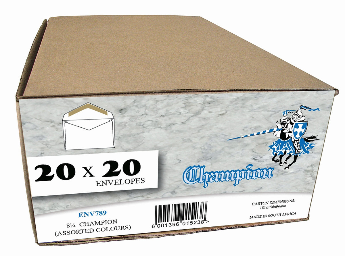 Champion 90x152 Banded 20's Assorted 4 Colours Box of 20 Packets