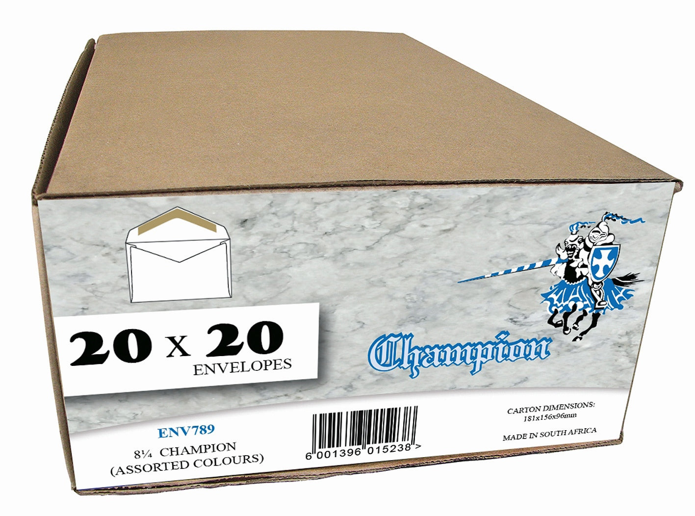 Champion 90x152 Banded 20's Assorted 4 Colours Box of 20 Packets
