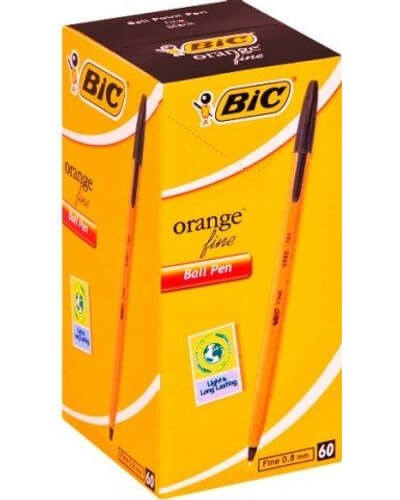 BIC Orange Fine Ballpoint Pen (Box of 60):