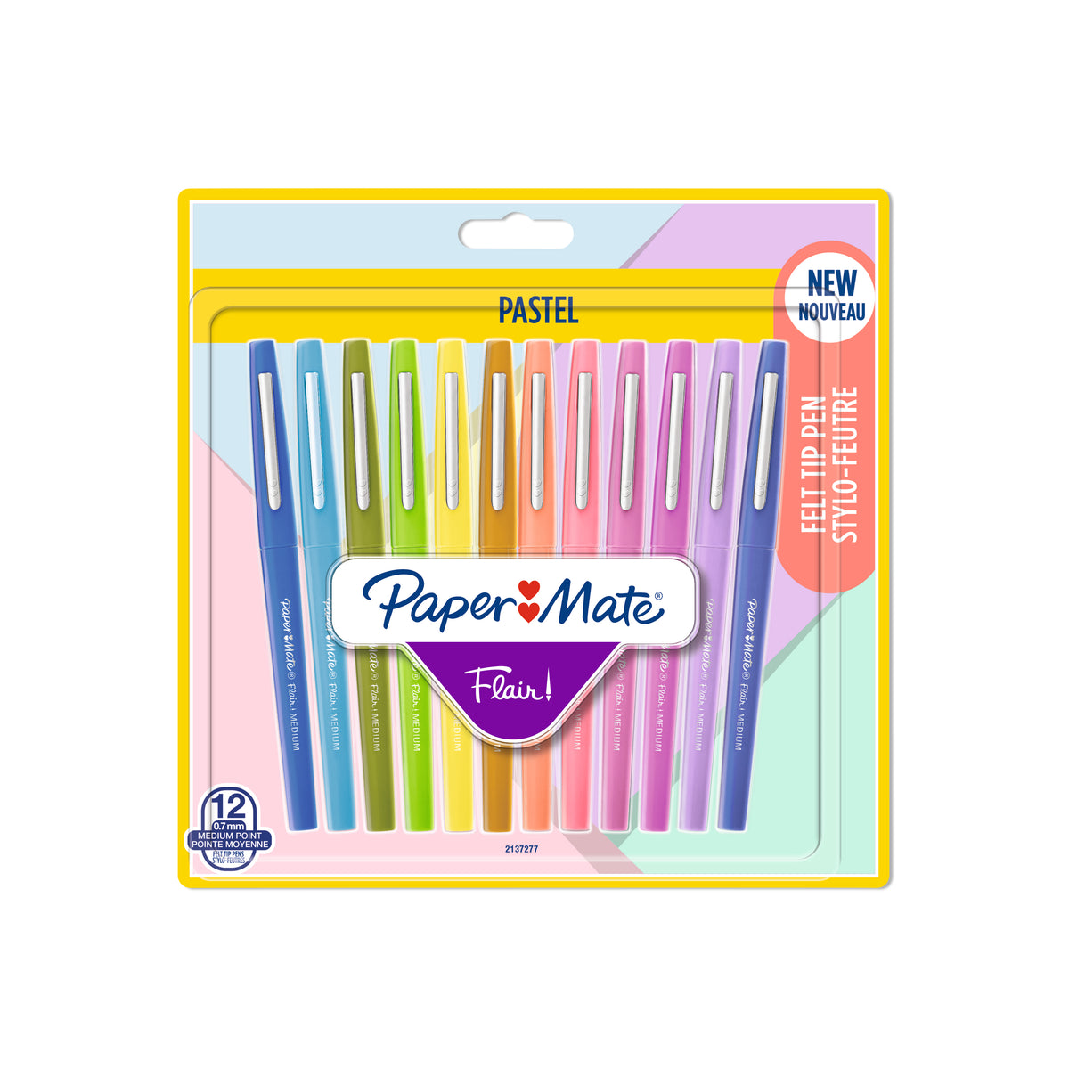 PAPER MATE Flair Pastel Medium 0.7mm 12's