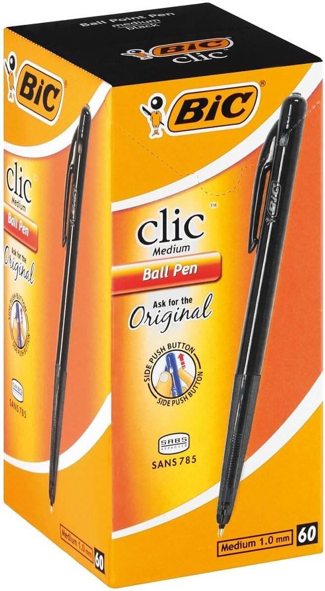 BIC Clic BallPoint Pen - Medium (Box of 60)
