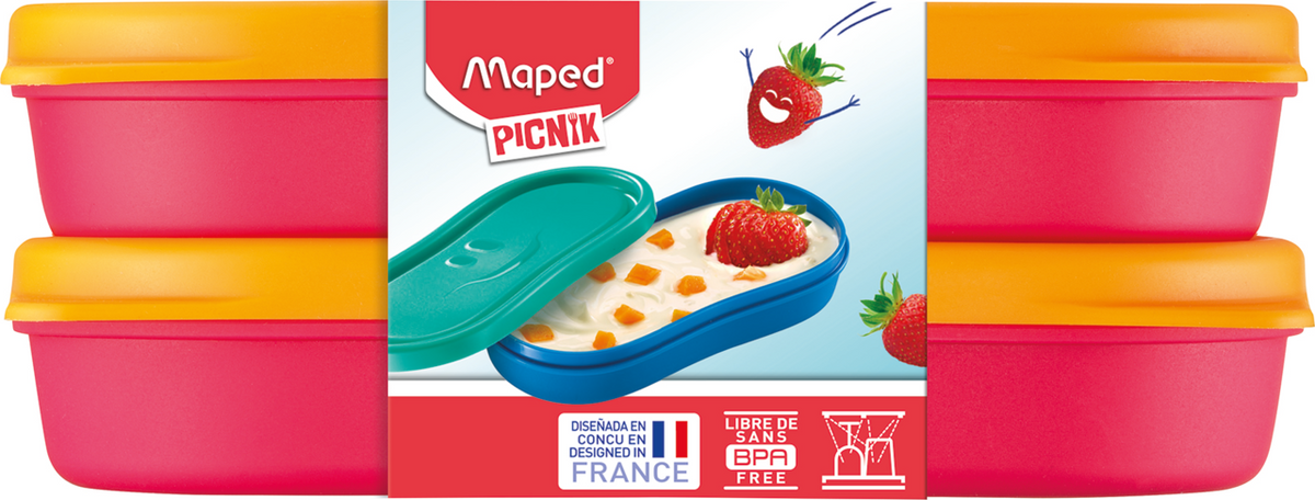 MAPED Picnik Concept Kids Snack Box 2's Pink