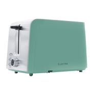 Elektra 2 Slice Toaster in green with stainless steel accent for perfect toast.