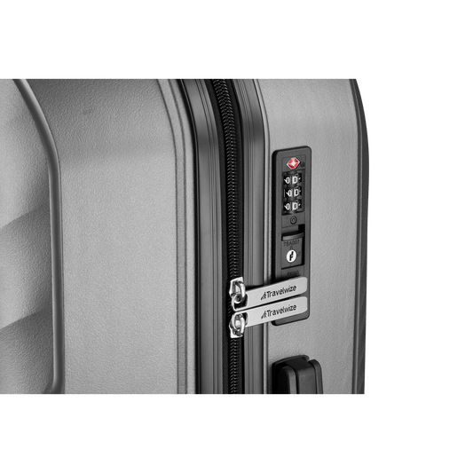 Travelwize Quartz PP 55cm 4-Wheels Spinner Luggage Silver
