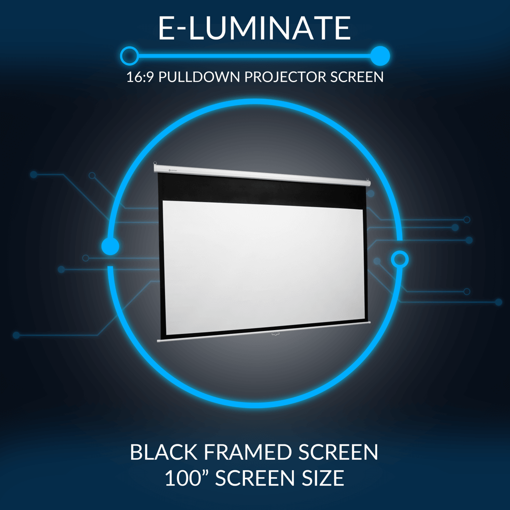 Connex E-Luminate Pulldown Projector Screen 100 inch - 169