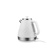 Boden Stark 1.7L Stainless Steel Kettle in white with sleek design and ergonomic handle.