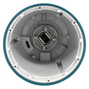 Inside view of the FINAMILL RECHARGEABLE grinder in Ocean Blue, showcasing its sleek design and charging port.