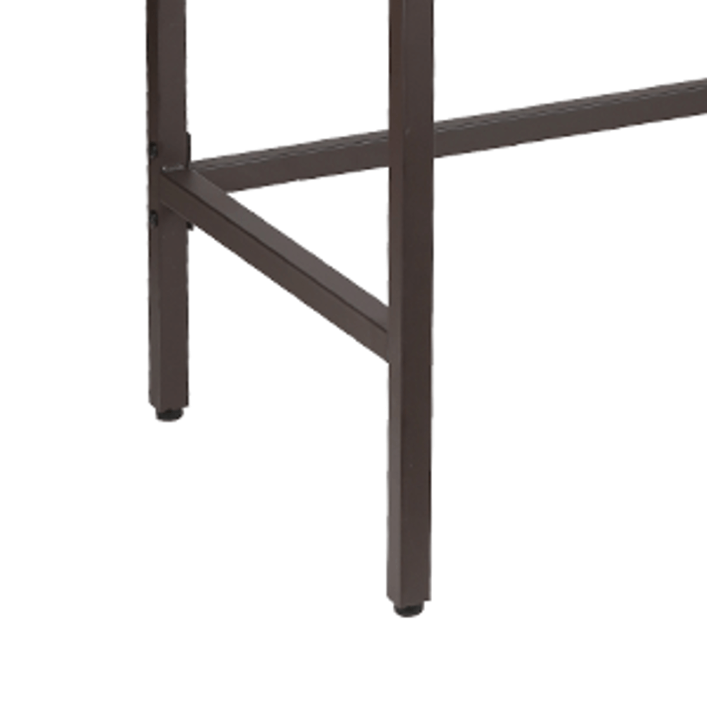 Everfurn Rampart Office Desk with Two Drawers, Powder Coated Steel, Adjustable Feet