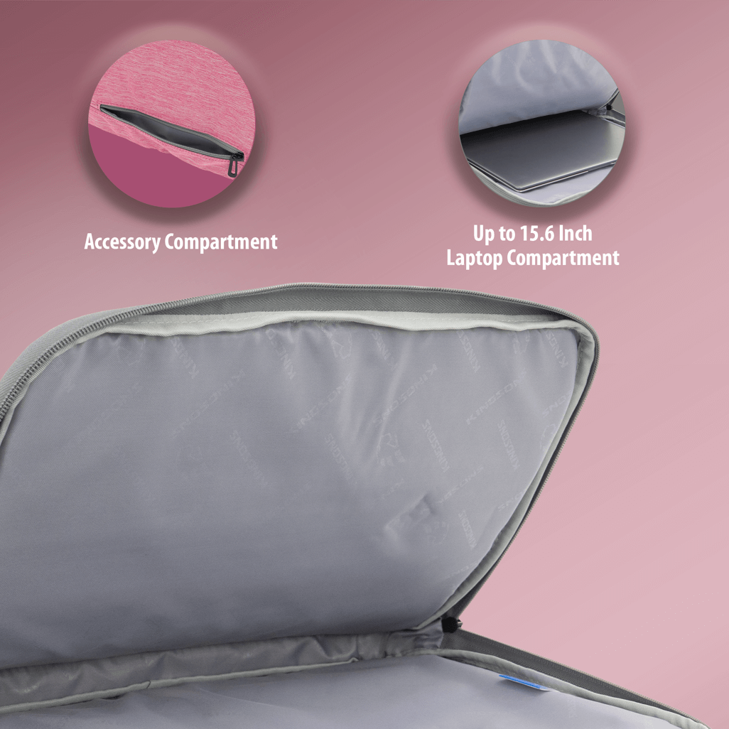 Kingsons 15.6 inch ladies bag Trace Series PINK