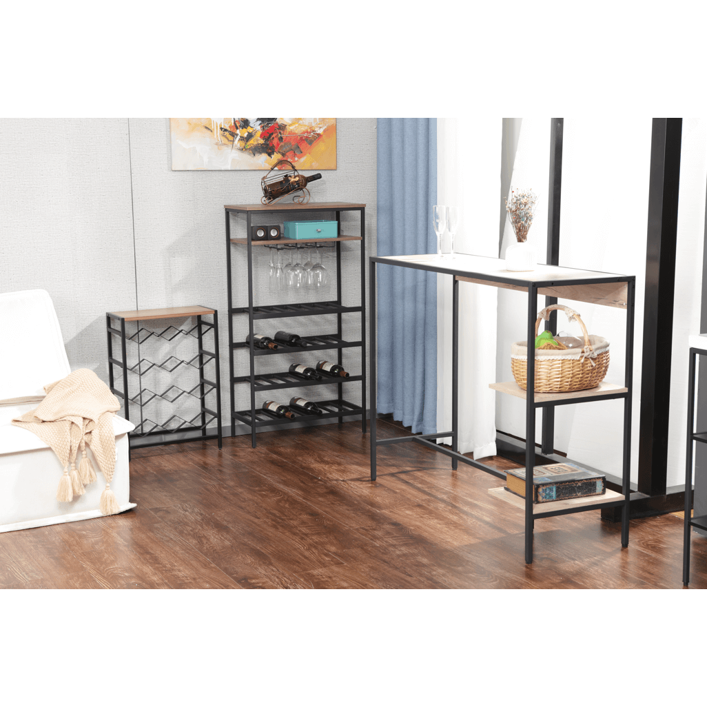 Everfurn Symphony Wine Rack, Steel Frame, Adjustable Feet