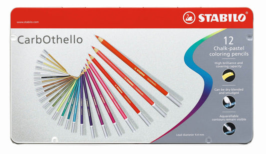 STABILO CarbOthello Colour Pencil  Assorted Metal Box 12's