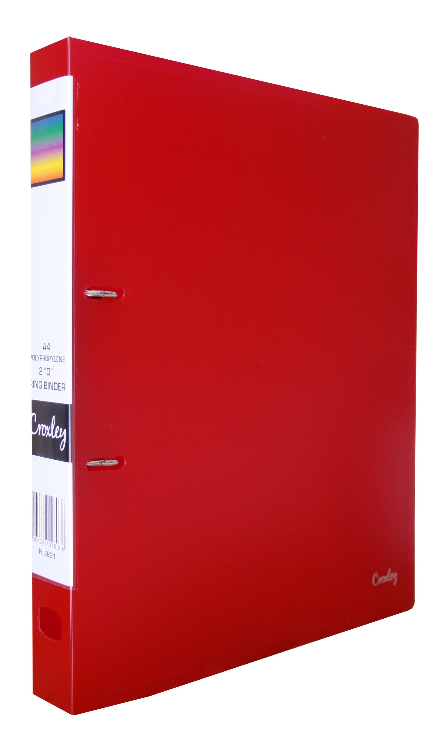 CROXLEY 2D Polypropylene Ring Binder Red Each