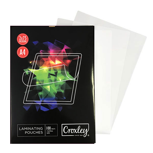 CROXLEY A4 Laminating Pouches 100 Sheets
