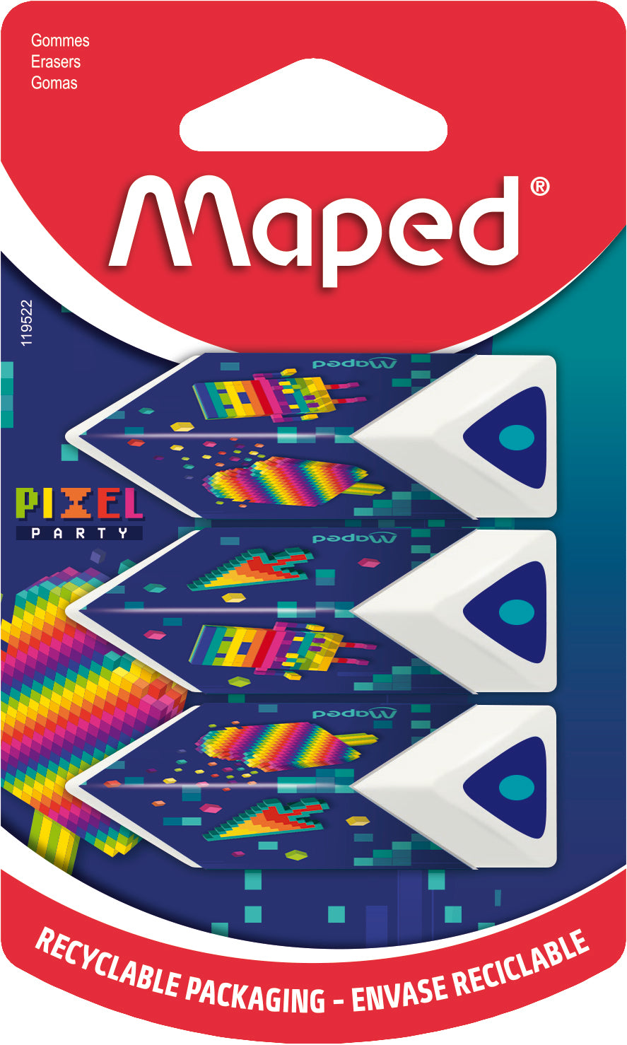 MAPED Pixel Eraser Pyramid 3's