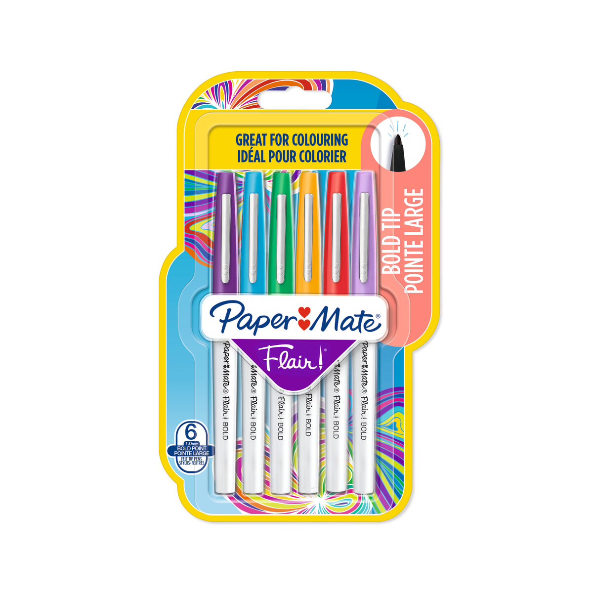 PAPER MATE Flair Bold Felt Tip 1.0mm 6's