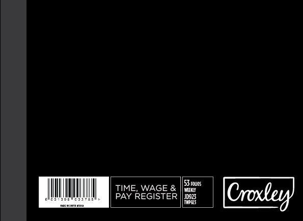 CROXLEY JD923 Time Wage & Pay Weekly 297x406 Each