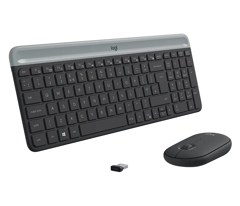 LOGITECH MK470 SLIM WIRELESS MOUSE & KEYBOARD COMBO - GRAPHITE