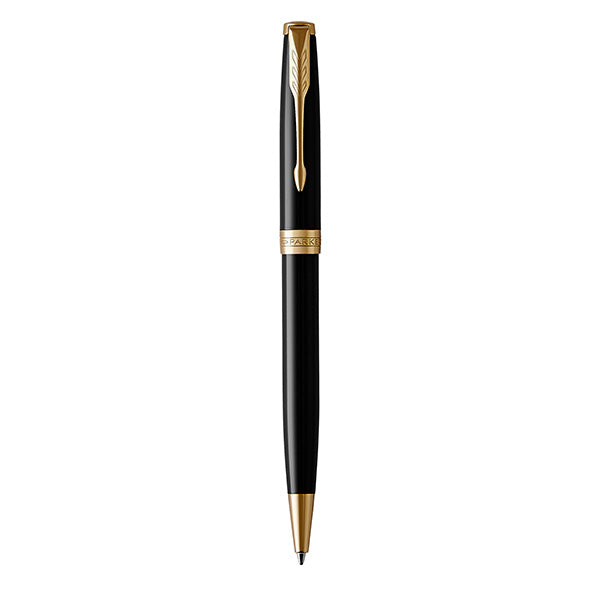 PARKER Sonnet Ballpoint Pen - Lacquer Black Gold Trim