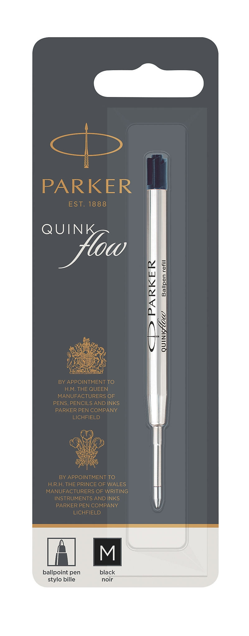 PARKER Quinkflow Ballpoint Pen Refill - Black
