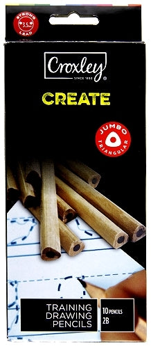 CROXLEY CREATE Environmental Young Student Pencils - 2B (Box of 10 Pencils)