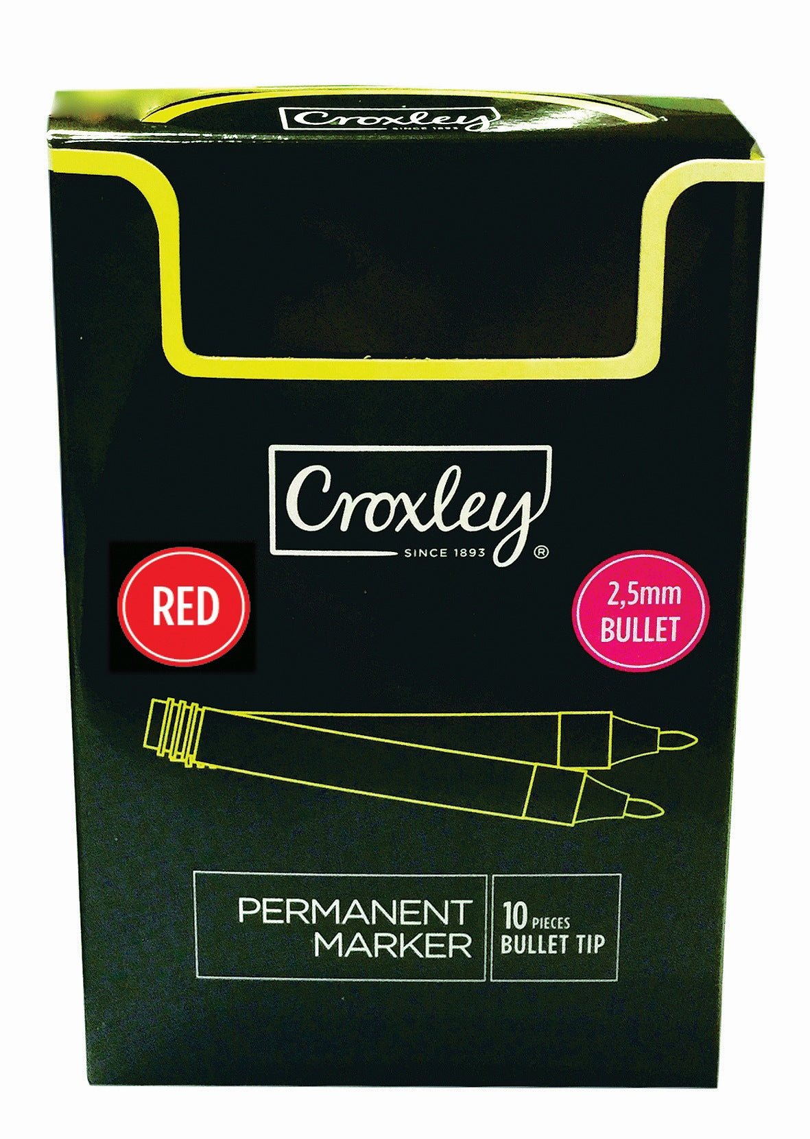 CROXLEY Permanent Marker Bullet Red