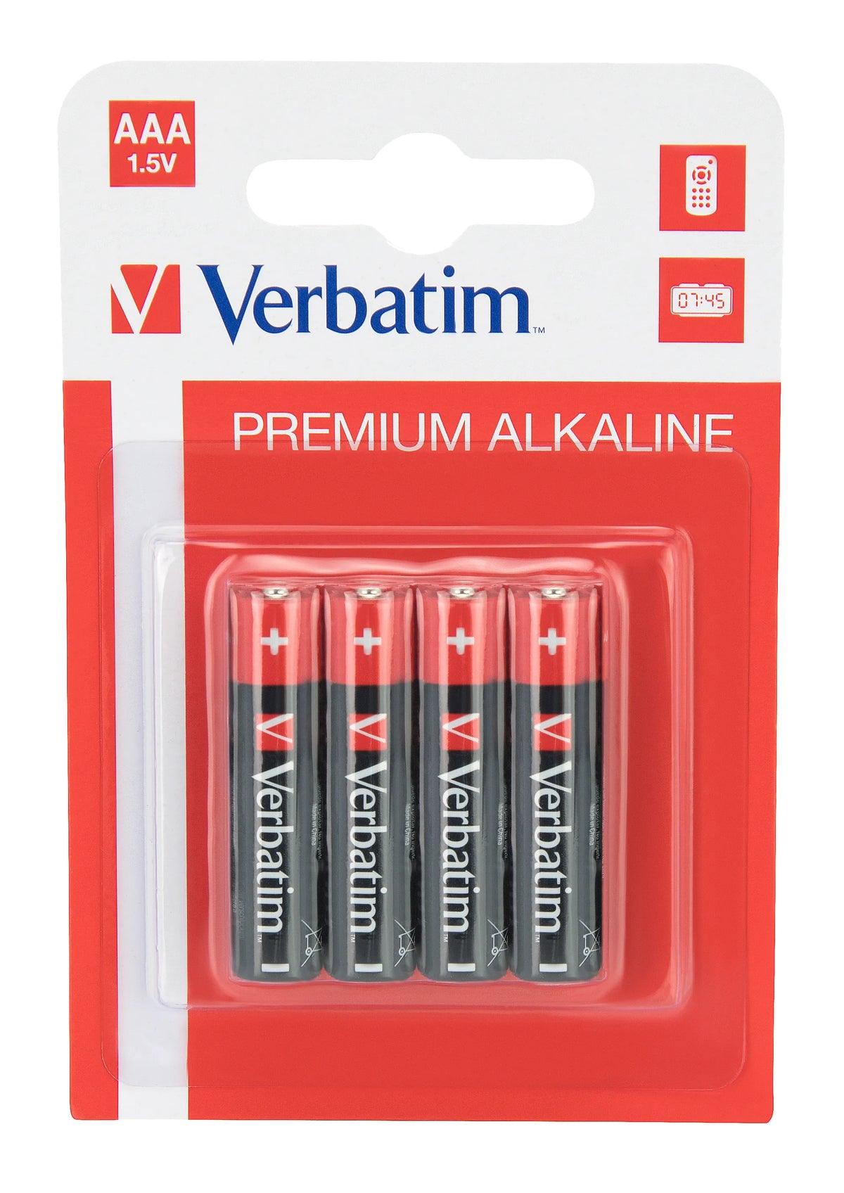 VERBATIM AAA ALKALINE BATTERIES 4PK