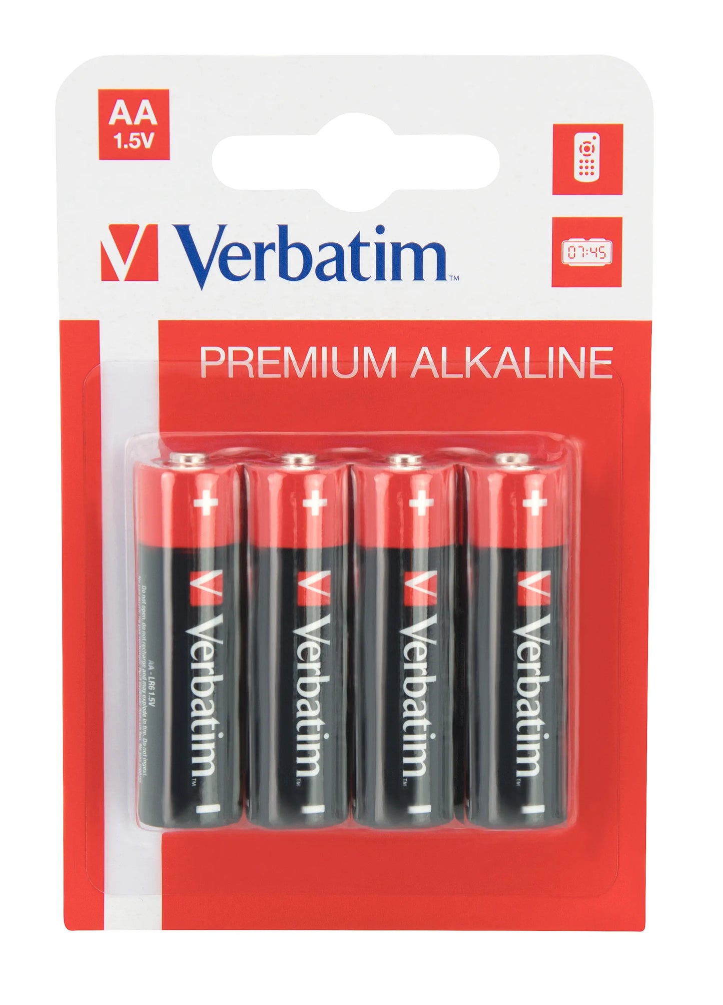 VERBATIM AA ALKALINE BATTERIES 4PK
