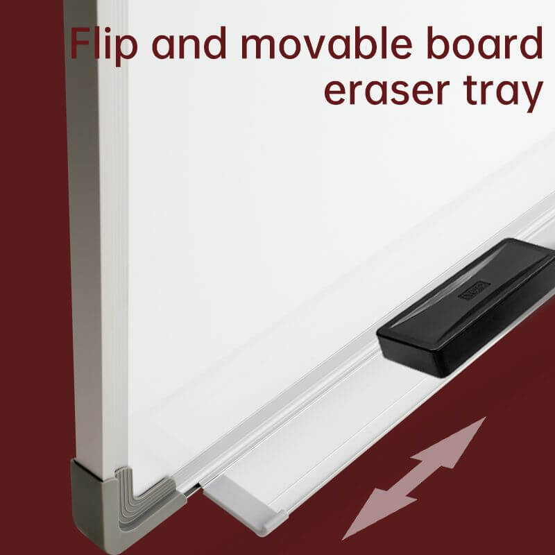 Hanging Magnetic Whiteboard 450x600mm w/ Aluminum Frame ABS corner